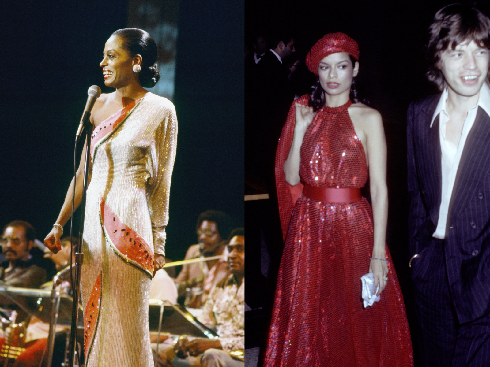 Diana Ross, Bianca Jagger (Fot. Getty Images)