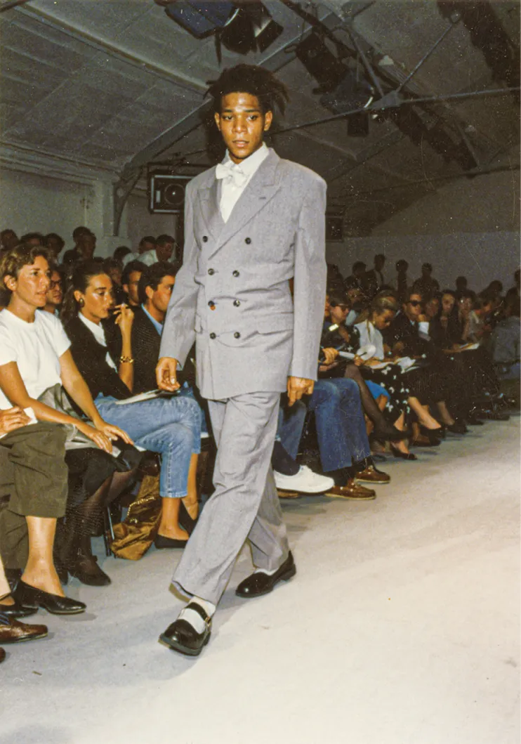 Jean-Michel Basquiat na pokazie Comme des Garçons Homme Plus w 1987 roku (Fot. Dzięki uprzejmości Comme des Garçons)