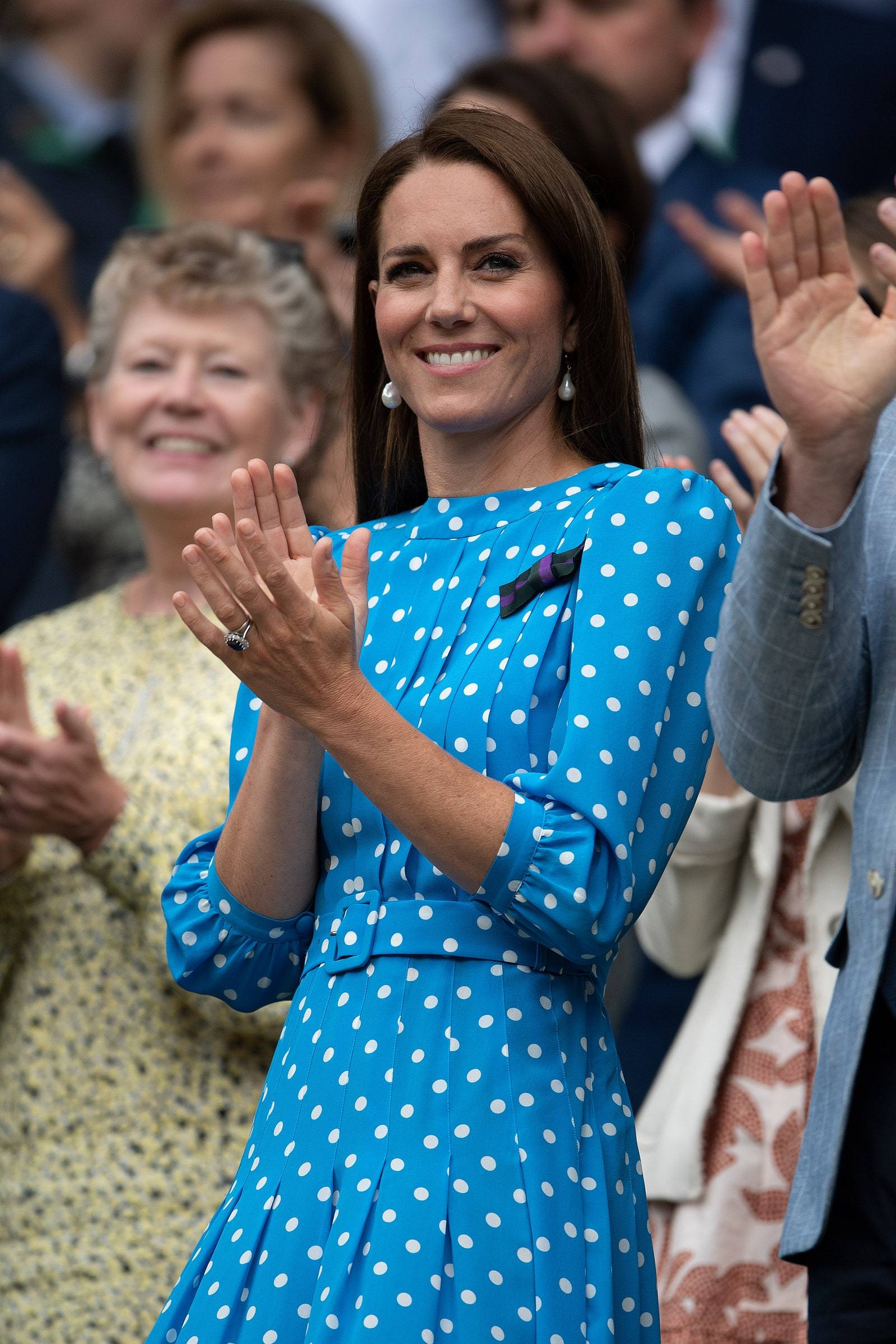 W przyciągającej wzrok kreacji od Alessandry Rich ponownie na Wimbledonie (Fot. Getty Images)