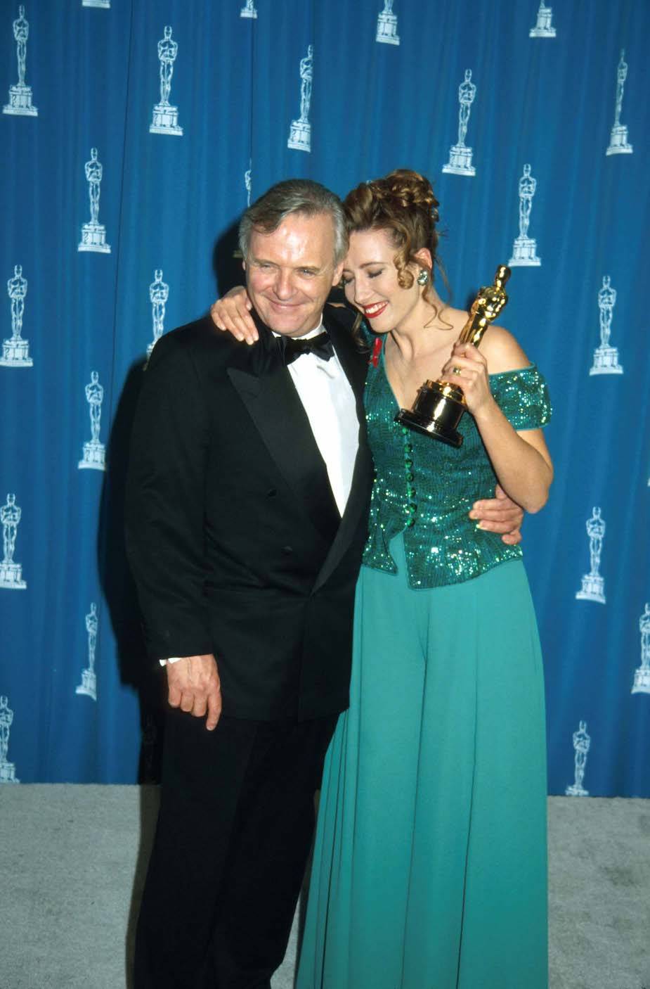 65. gala rozdania Oscarów. Anthony Hopkins i Emma Thompson (Fot. Getty Images)