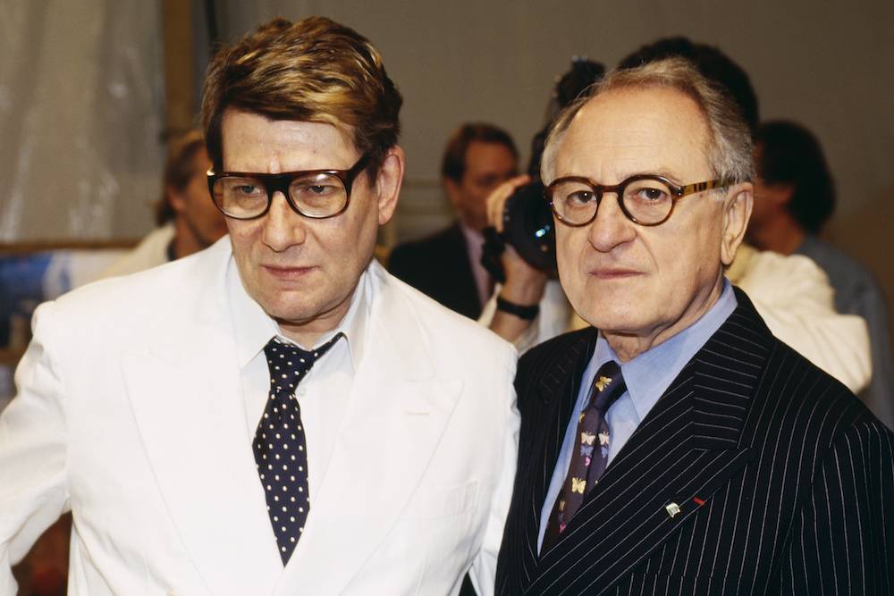 Yves Saint Laurent i Pierre Bergé w 1993 roku (Fot. Getty Images)