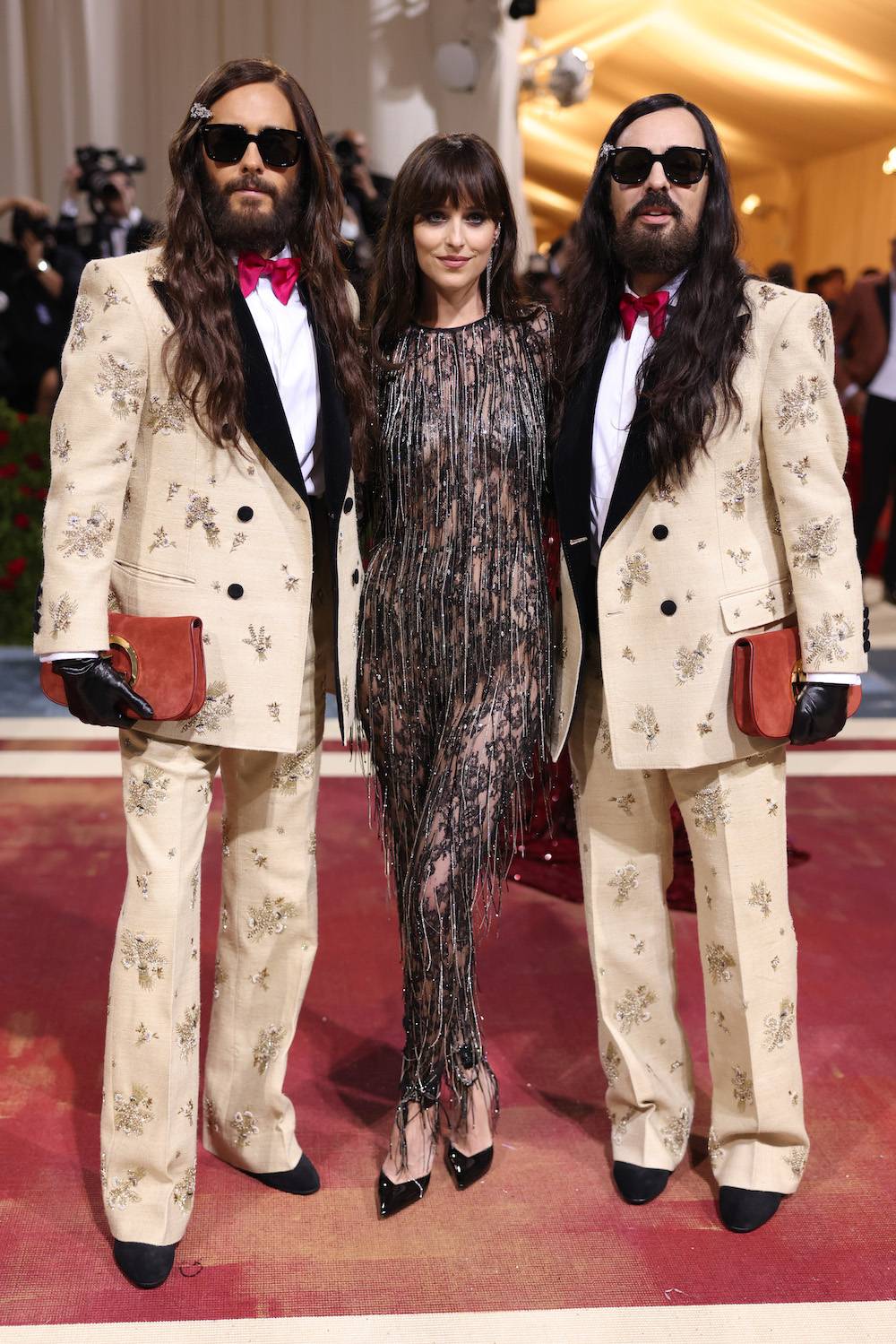 Jared Leto, Dakota Johnson i Alessandro Michele na MET Gali 2022 (Fot. Getty Images)