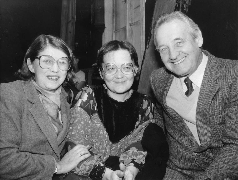 Krystyna Zachwatowicz, Agnieszka Holland, Andrzej Wajda w 1985 roku (Fot. Getty Images)