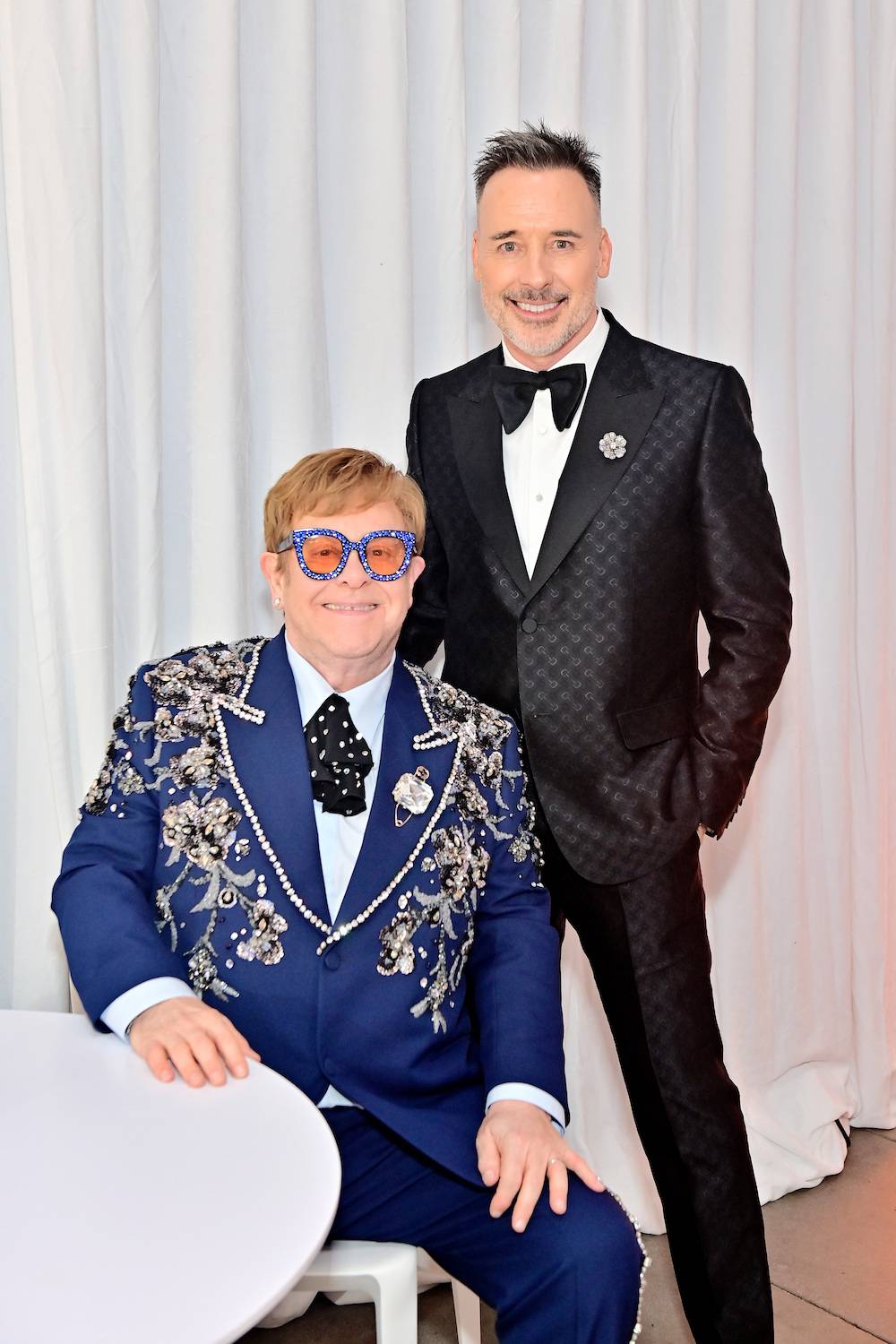 Elton John i David Furnish (Fot. Getty Images)