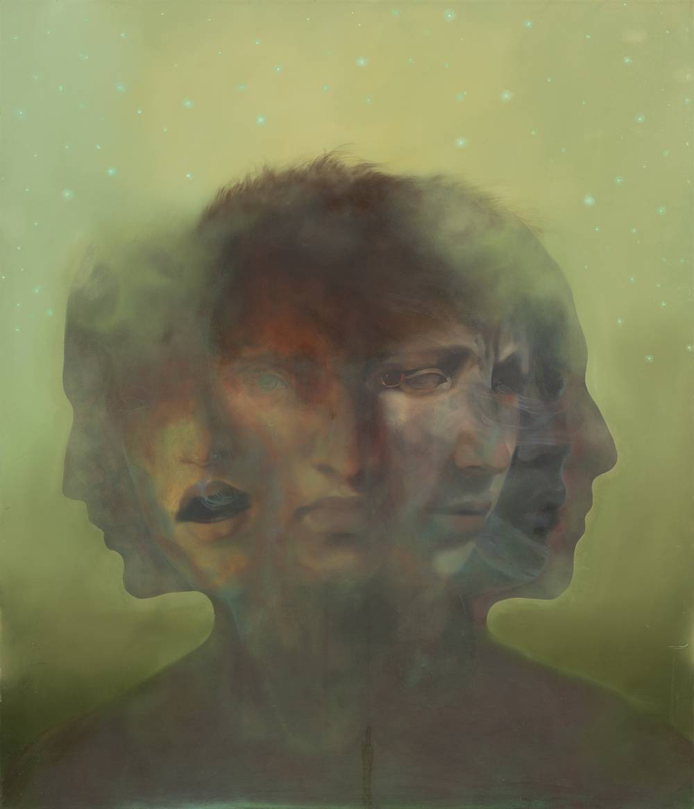 Krzysztof Gil, White Passing II, 2024, olej na płótnie, 140 × 120 cm. Dzięki uprzejmości artysty i Galerii Monopol