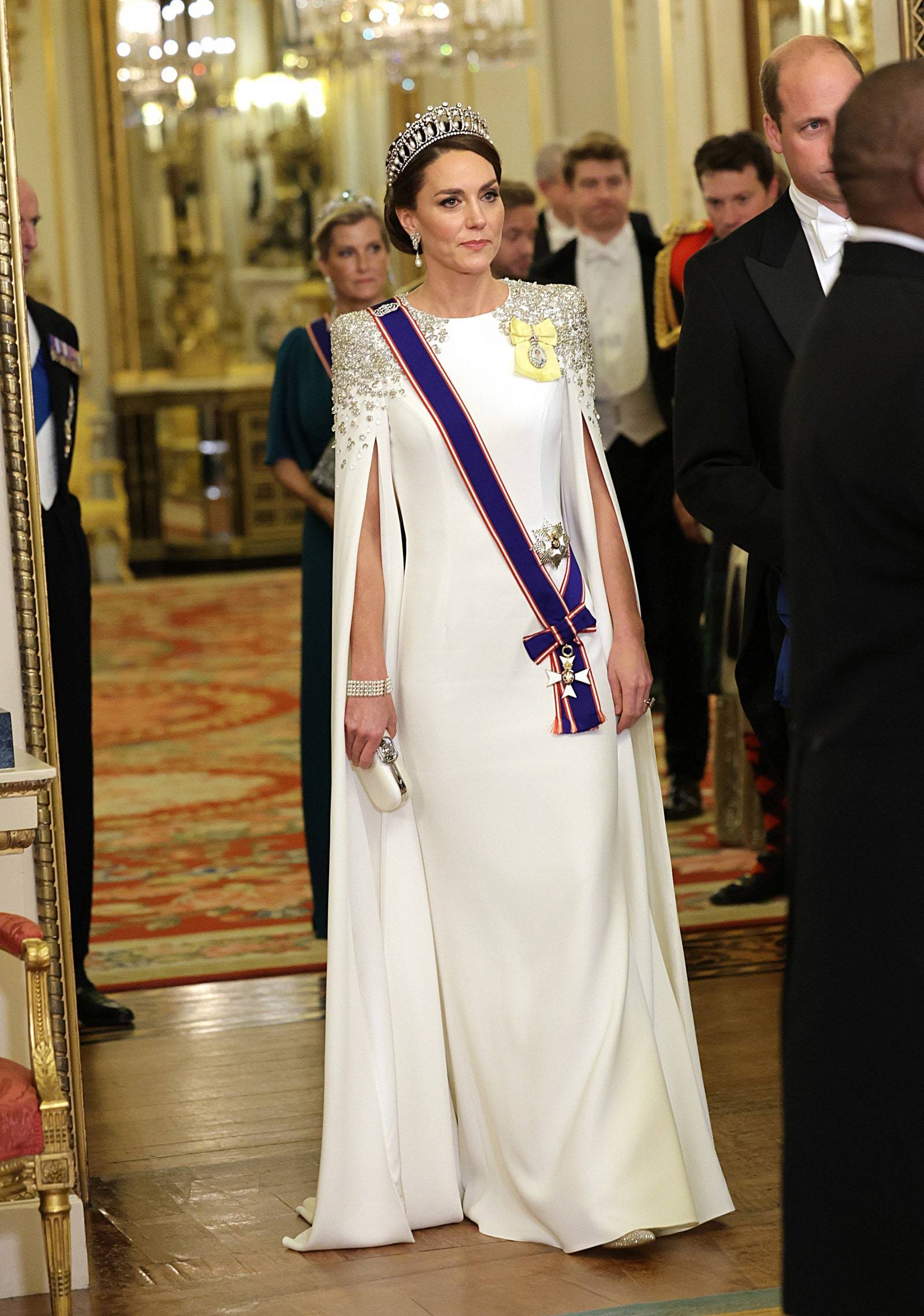 Księżna Kate podczas bankietu w Pałacu Buckingham (Fot. Getty Images)