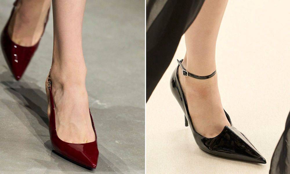 Eleganckie buty wiosenne 2024? Lakierowane szpilki. (Fot. Spotlight. Launchmetrics)