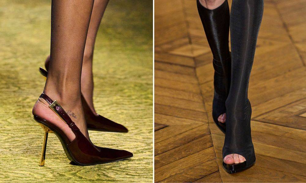 Buty slingback są wśród trendów obuwniczych na sezon wiosna-lato 2024. (Fot. Spotlight. Launchmetrics)