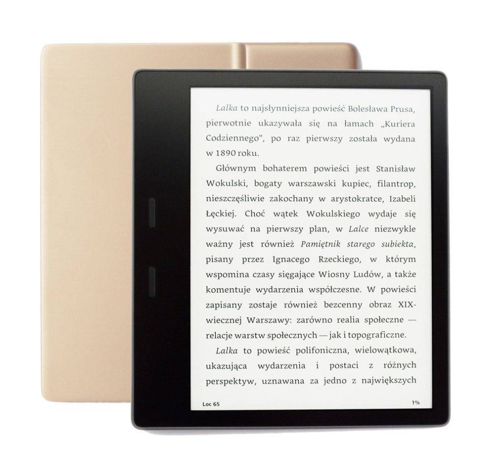 E-book Kindle Oasis 3 Gold w zestawie z 1100 e-booków gratis, przeceniony z 1399 zł na 1329 zł/czytio.pl (Fot. materiały prasowe)