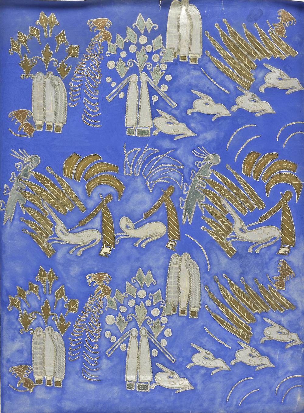 Projekt materiału, gwasz, papier, Musée de Poitiers