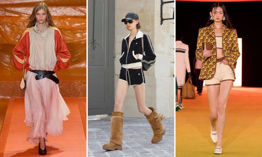 Ubrania sportowe zawładną sceną mody.(Fot. Spotlight. Launchmetrics / Agencja FREE / Louis Vuitton, Celine, Casablanca)