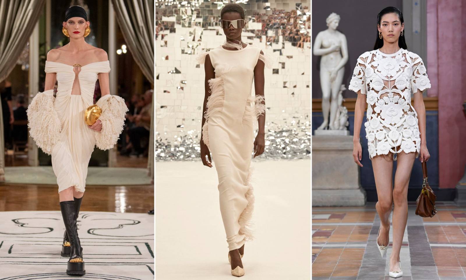 Schiaparelli, Acne Studios, Valentino (Fot. Spotlight. Launchmetrics)