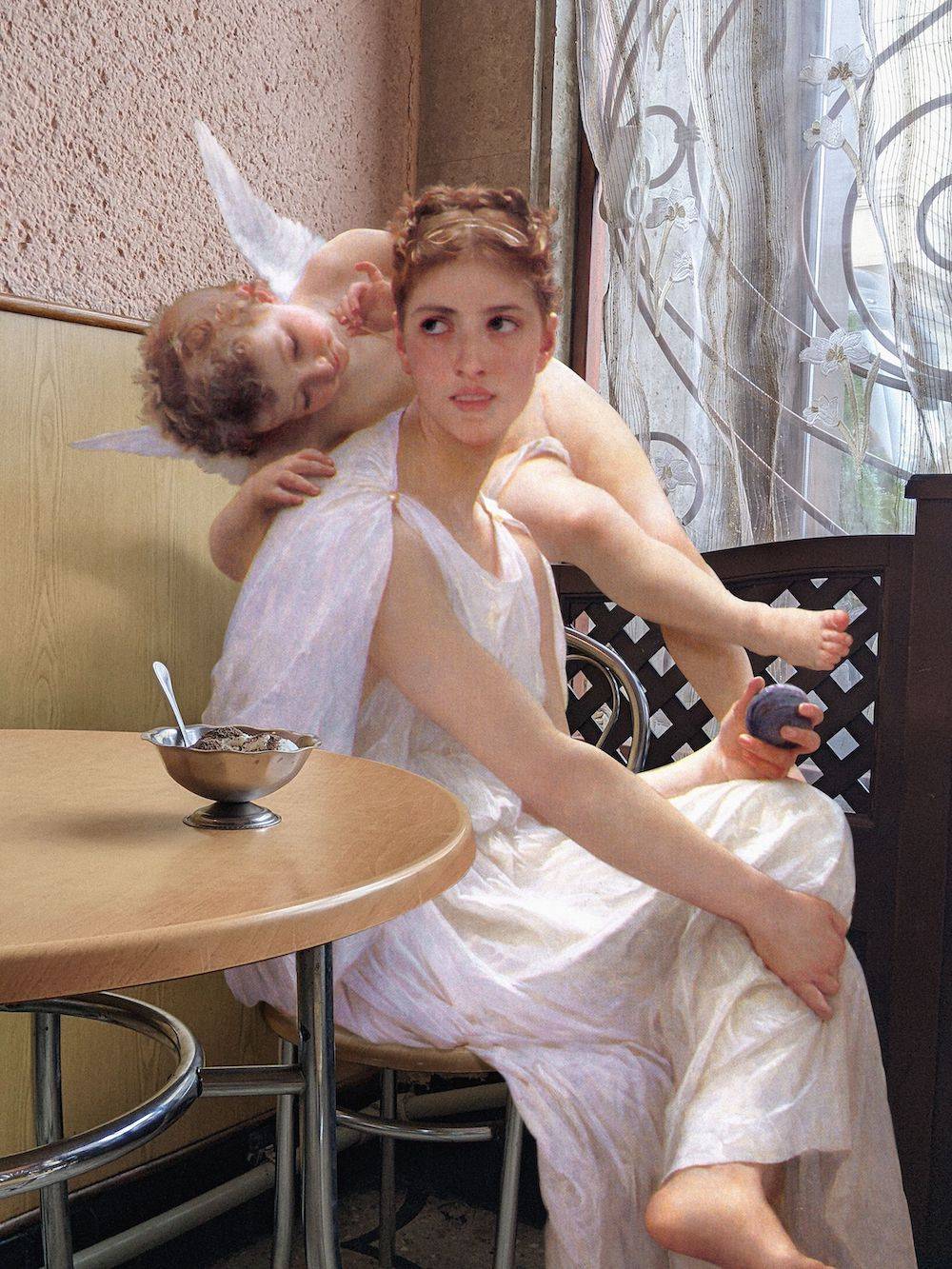 Alexey Kondakov, William-Adolphe Bouguereau Work Interaction, 2022 (Fot. dzięki uprzejmości Vogue Ukraine)