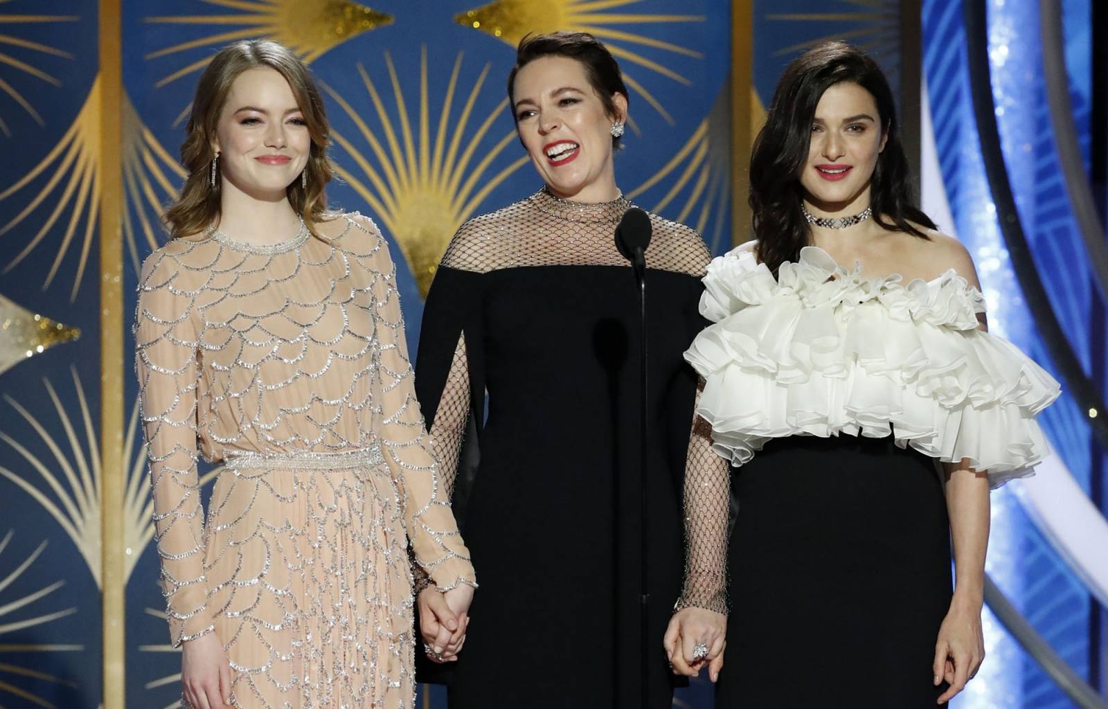 Emma Stone, Olivia Colman i Rachel Weisz (Fot. Getty Images)