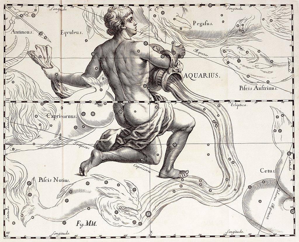 Ilustracja Johanna Heveliusa (1611-1687) z atlasu „Firmamentum Sobiescianum sive Uranographia”, Gdańsk, 1690 r (Fot. by DeAgostini/Getty Images)