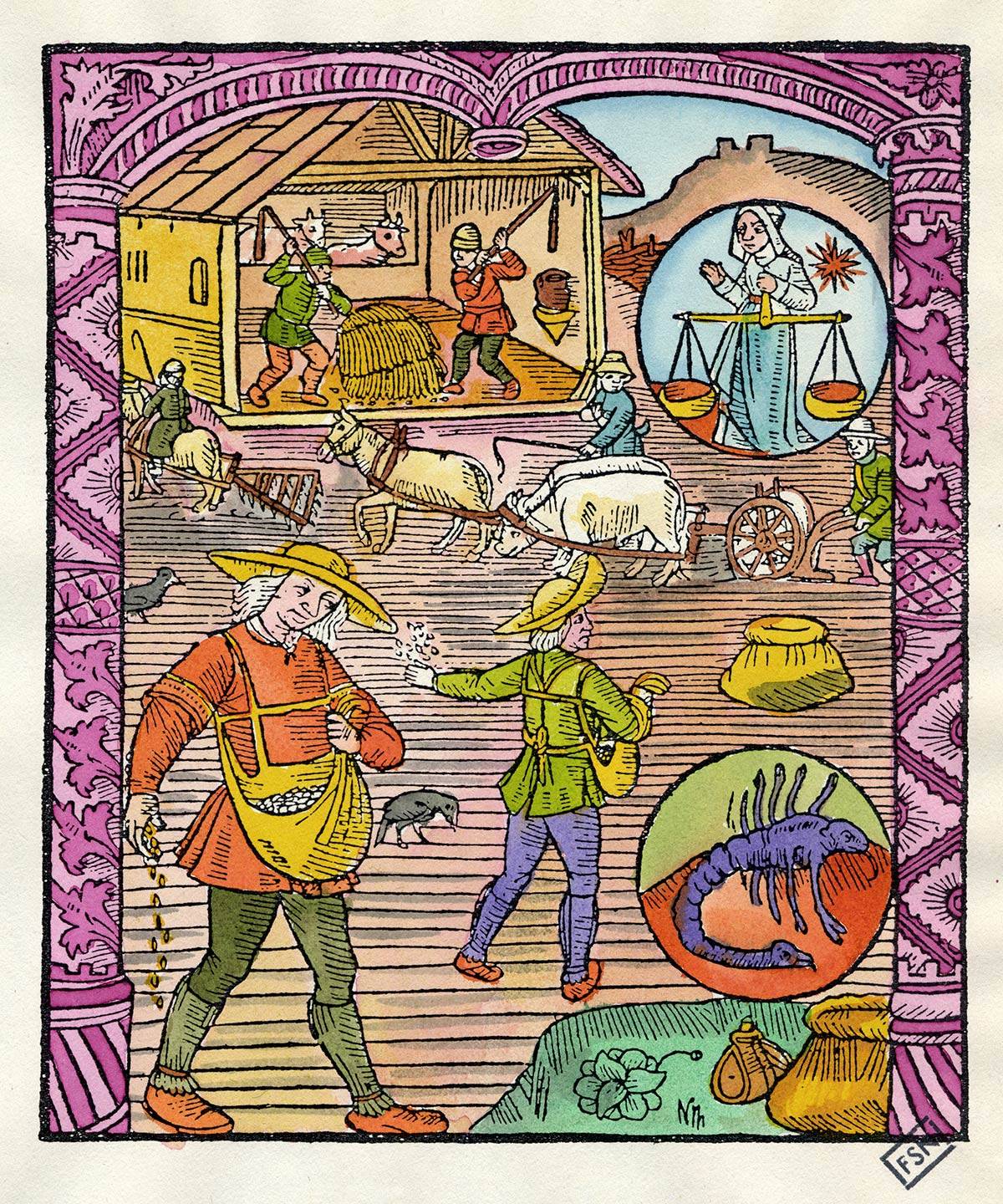 „Le grand Kalendrier Compost et des Bergiers aveq leur Astrology”, drzeworyt z 1488 r. (il. Getty Images)